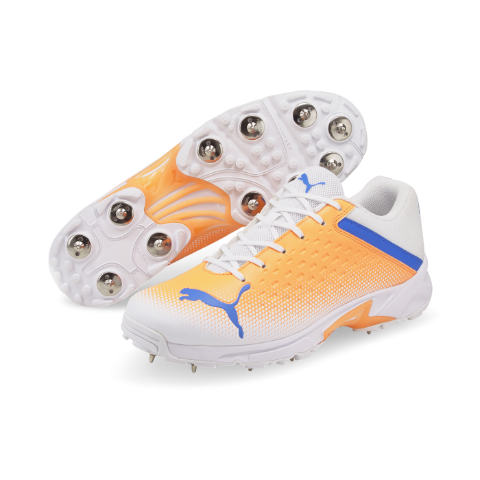 Puma 19.2 Cricket Spikes, Size 8, White/Blue