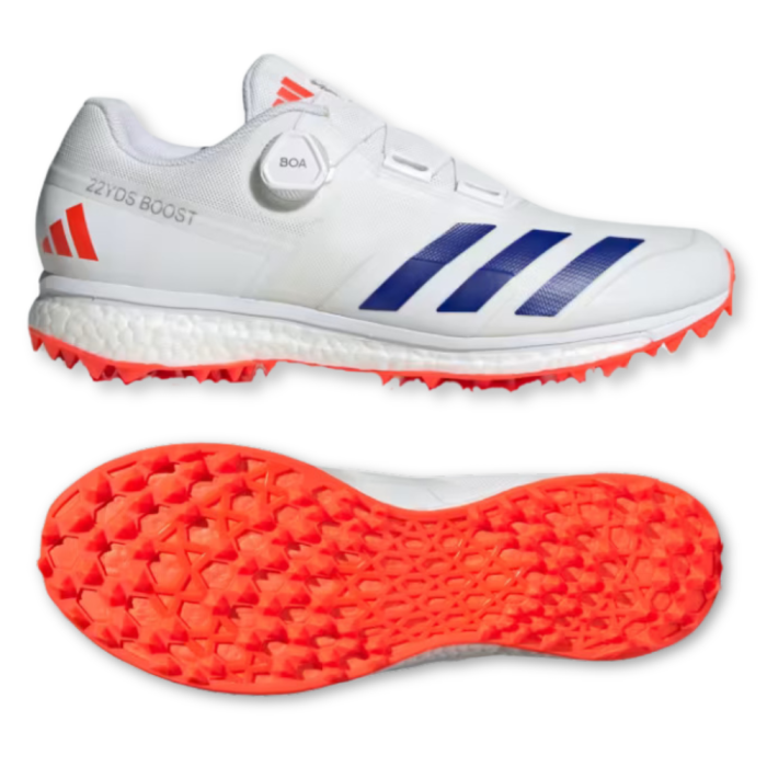 2024 Adidas 22YDS SL22 Boost Cricket Shoes White Blue Red