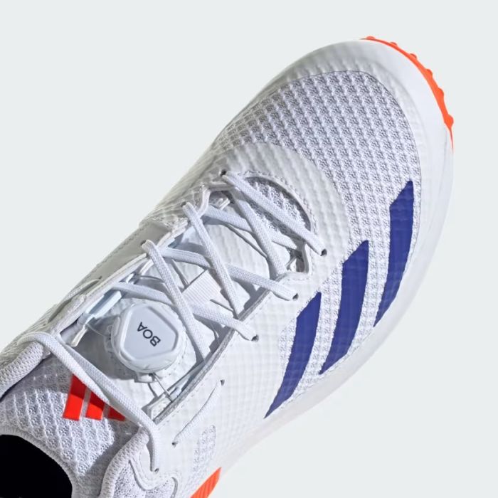 2024 Adidas AdiPower Vector Mid 20 Bowling Cricket Shoes White Red Blue