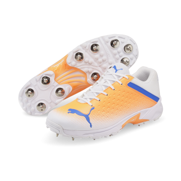 2022 Puma 22.2 Spike Cricket Shoes - White/Blue/Orange