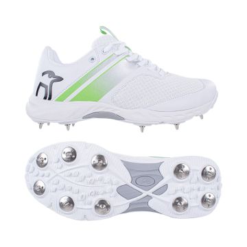 2023 Kookaburra KC 3.0 Spike Junior Cricket Shoes - White/Lime