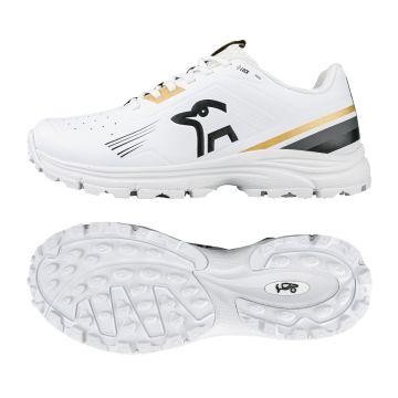 2025 Kookaburra KC 3.0 Rubber Cricket Shoes - White/Gold