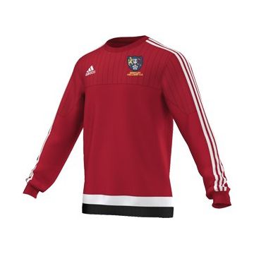 Bentley Colliery CC Adidas Red Sweat Top