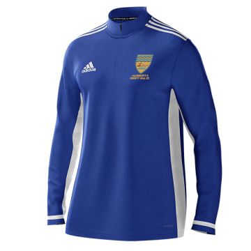 Allenburys and County Hall CC Adidas Royal Blue  Zip Training Top