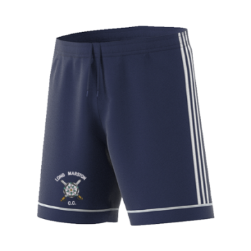 Long Marston CC Adidas Navy Junior Training Shorts