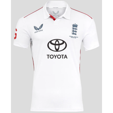 2025/26 Castore ECB England Mens Limited Edition ASHES Replica Test Cricket Shirt