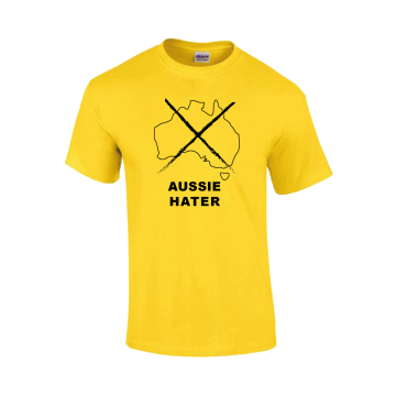 "Aussie hater" Slogan T-Shirt