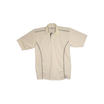 Proskins Brisbane Short Sleeved Cricket Shirt - White/Blue