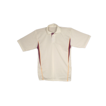 Proskins Melbourne Short Sleeved Cricket Shirt - White/Maroon