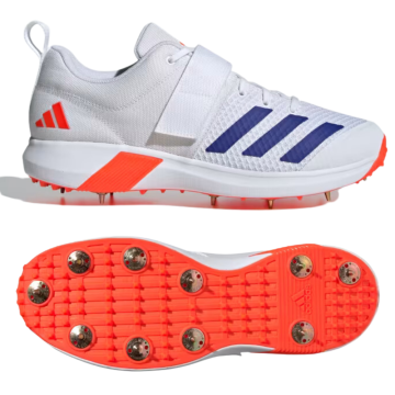 2024 Adidas Adipower Vector 20 Cricket Shoes - White/Blue/Red
